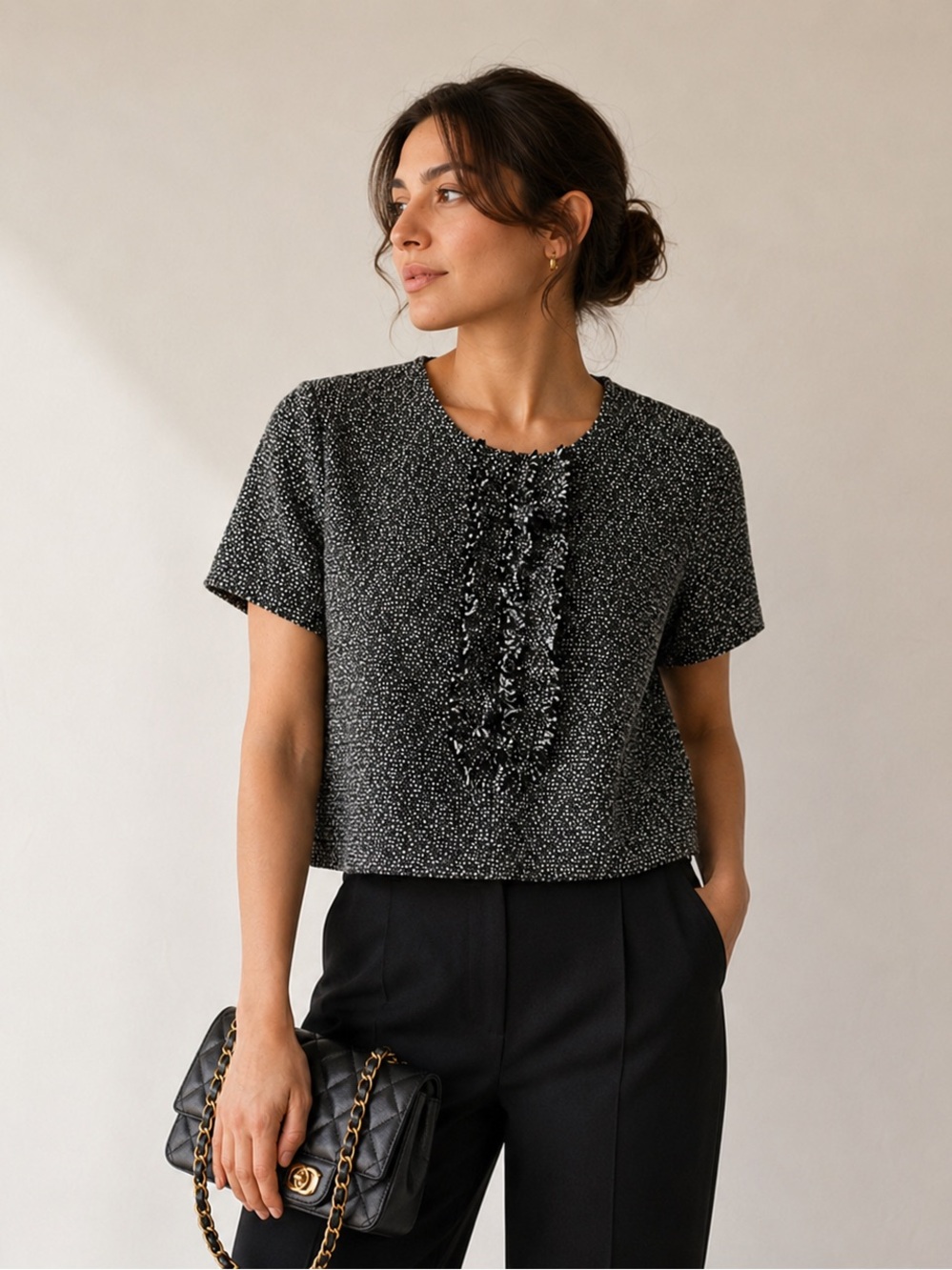 Sandra Angelozzi Tweed top